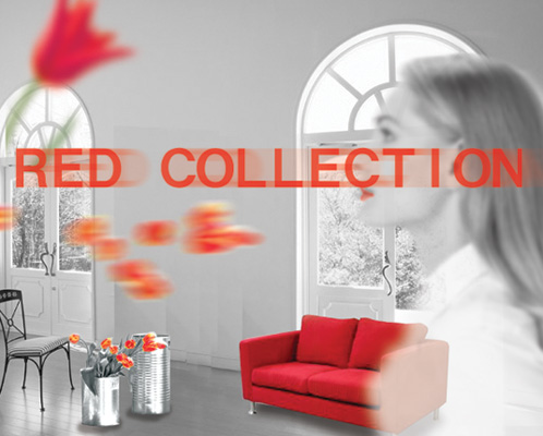 インテリア空間を演出する　赤い家具シリーズ